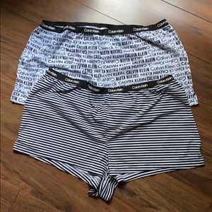 Calvin Klein sleep shorts set